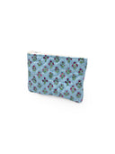 Charlotte Maya Blue Quilted Makeup Bag