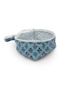 Charlotte Maya Blue Quilted Travel Case