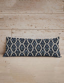 Charlotte Navy Quilted Oblong 14" x33" Pillow