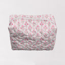 Charlotte Pink Quilted Makeup Bag