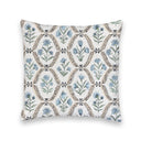 Charlotte White / Blue Quilted 20" Pillow