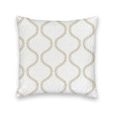 Charlotte White / Blue Quilted 20" Pillow
