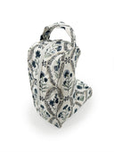 Charlotte White / Navy Quilted Boot Bag