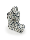 Charlotte White / Navy Quilted Boot Bag