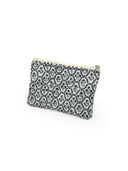 Charlotte White / Navy Quilted Makeup Bag