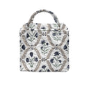 Charlotte White/Navy Quilted Handbag