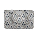 Charlotte White/Navy Quilted Tote