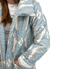 Chase Firebird Blue Quilted Duster