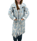 Chase Firebird Blue Quilted Duster