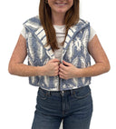 Chase Firebird Chambray Quilted Cate Vest