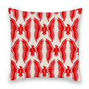 Chase Firebird Red / Linen Quilted 20" Pillow