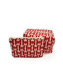 Chase Firebird Red / Linen Quilted Makeup Bag