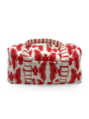 Chase Firebird Red / Linen Weekender Duffle Bag