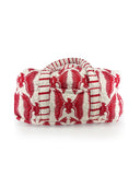 Chase Firebird Red / Linen Weekender Duffle Bag