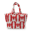 Chase Firebird Red / Linen Quilted Handbag