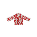 Chase Firebird Red / Linen Youth Quilted Snap Jacket