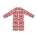 Chase Firebird Red / Linen Quilted Duster