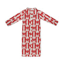 Chase Firebird Red / Linen Quilted Maxi Coat *Web Exclusive*