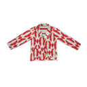 Chase Firebird Red / Linen Quilted Snap Jacket