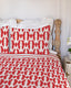 Chase Firebird Red/Linen Quilt