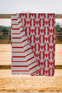 Chase Firebird Red/Linen Quilt