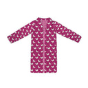 Chicken Icon Berry Quilted Duster