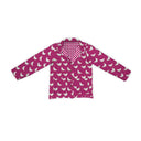 Chicken Icon Berry Quilted Snap Jacket