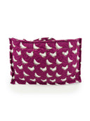 Chicken Icon Berry Quilted Tote