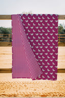 Chicken Icon Berry Quilt