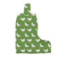 Chicken Icon Green Quilted Boot Bag