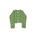Chicken Icon Green Cropped Quilted Jacket