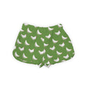Chicken Icon Green Quilted Scallop Shorts *Web Exclusive*