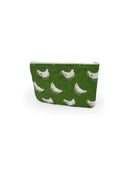 Chicken Icon Green Quilted Makeup Bag
