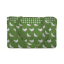 Chicken Icon Green Quilted Tote