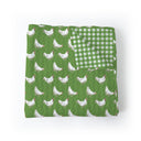 Chicken Icon Green Quilt