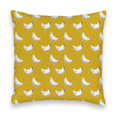 Chicken Icon Mustard Quilted 20" Pillow