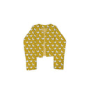 Chicken Icon Mustard Cropped Quilted Jacket