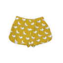 Chicken Icon Mustard Quilted Scallop Shorts *Web Exclusive*