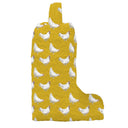 Chicken Icon Mustard Quilted Boot Bag
