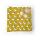 Chicken Icon Mustard Baby Blanket