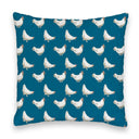 Chicken Icon Peacock Quilted 20" Pillow