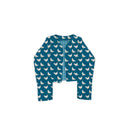 Chicken Icon Peacock Cropped Quilted Jacket