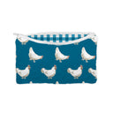 Chicken Icon Peacock Quilted Makeup Bag