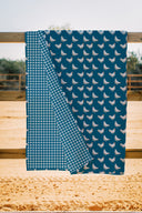Chicken Icon Peacock Quilt