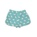 Chicken Icon Turquoise Quilted Scallop Shorts *Web Exclusive*