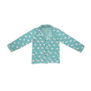 Chicken Icon Turquoise Quilted Snap Jacket