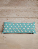Chicken Icon Turquoise Quilted Oblong 14" x33" Pillow