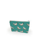 Chicken Icon Turquoise Quilted Makeup Bag