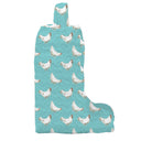 Chicken Icon Turquoise Quilted Boot Bag