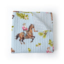 Cowboy Christmas Blue Quilt